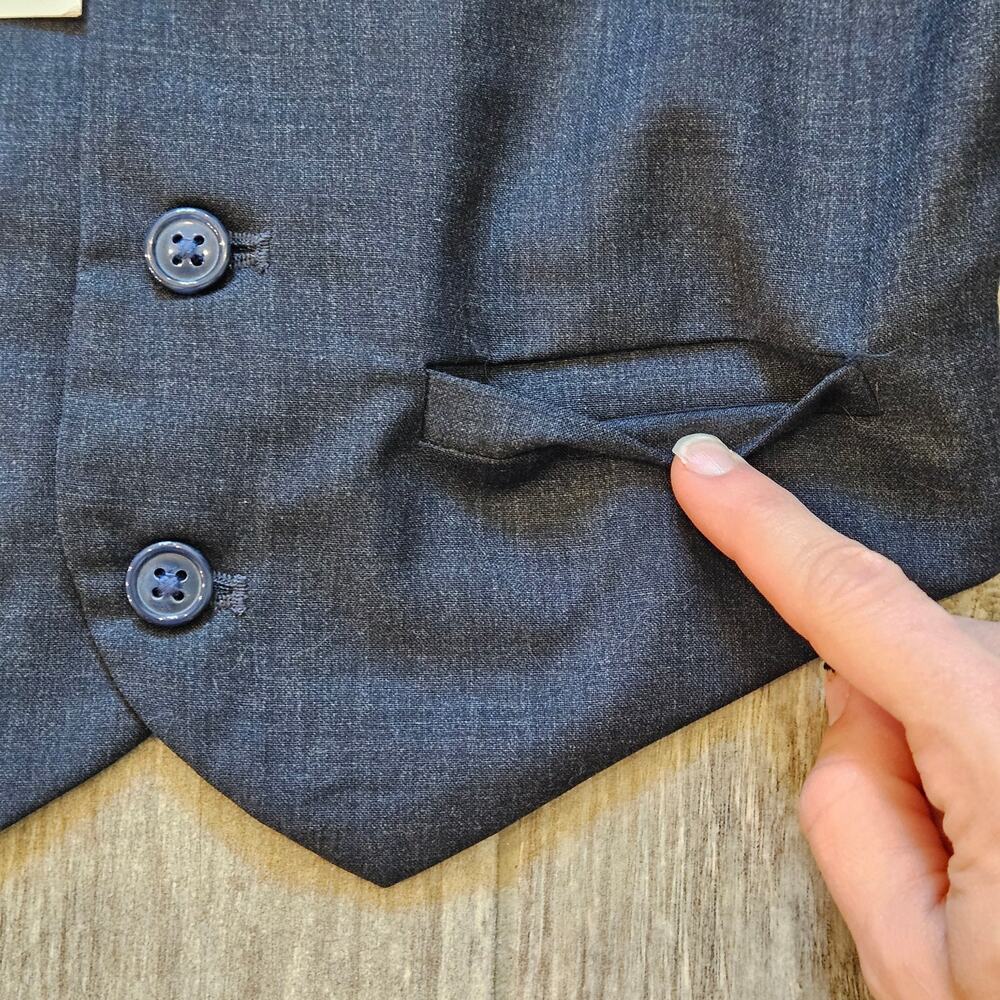 Janie and Jack Wool Dress Vest Boys Size 4 Formal Special Occasion Wedding NEW - Picture 2 of 9